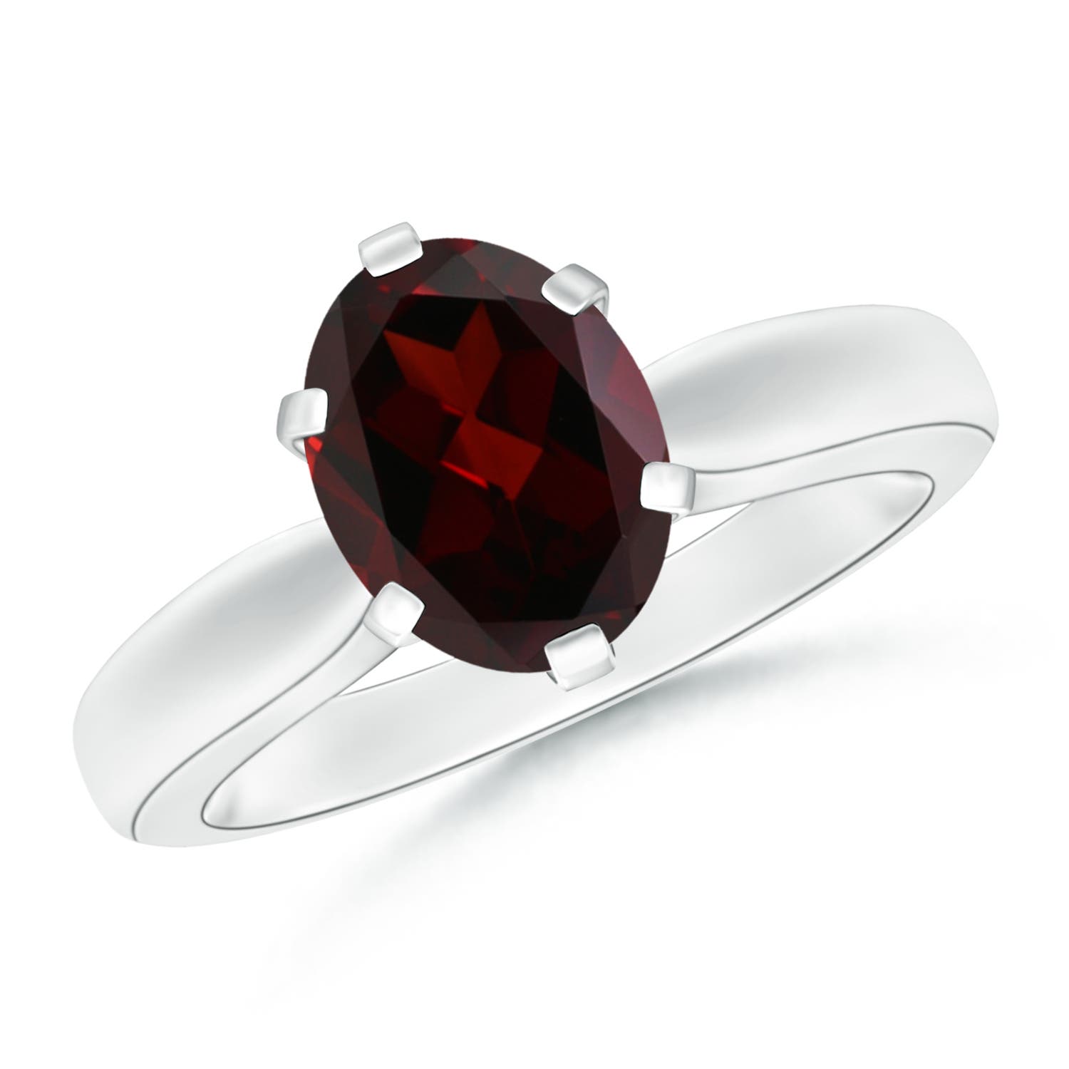 A - Garnet / 2 CT / 14 KT White Gold