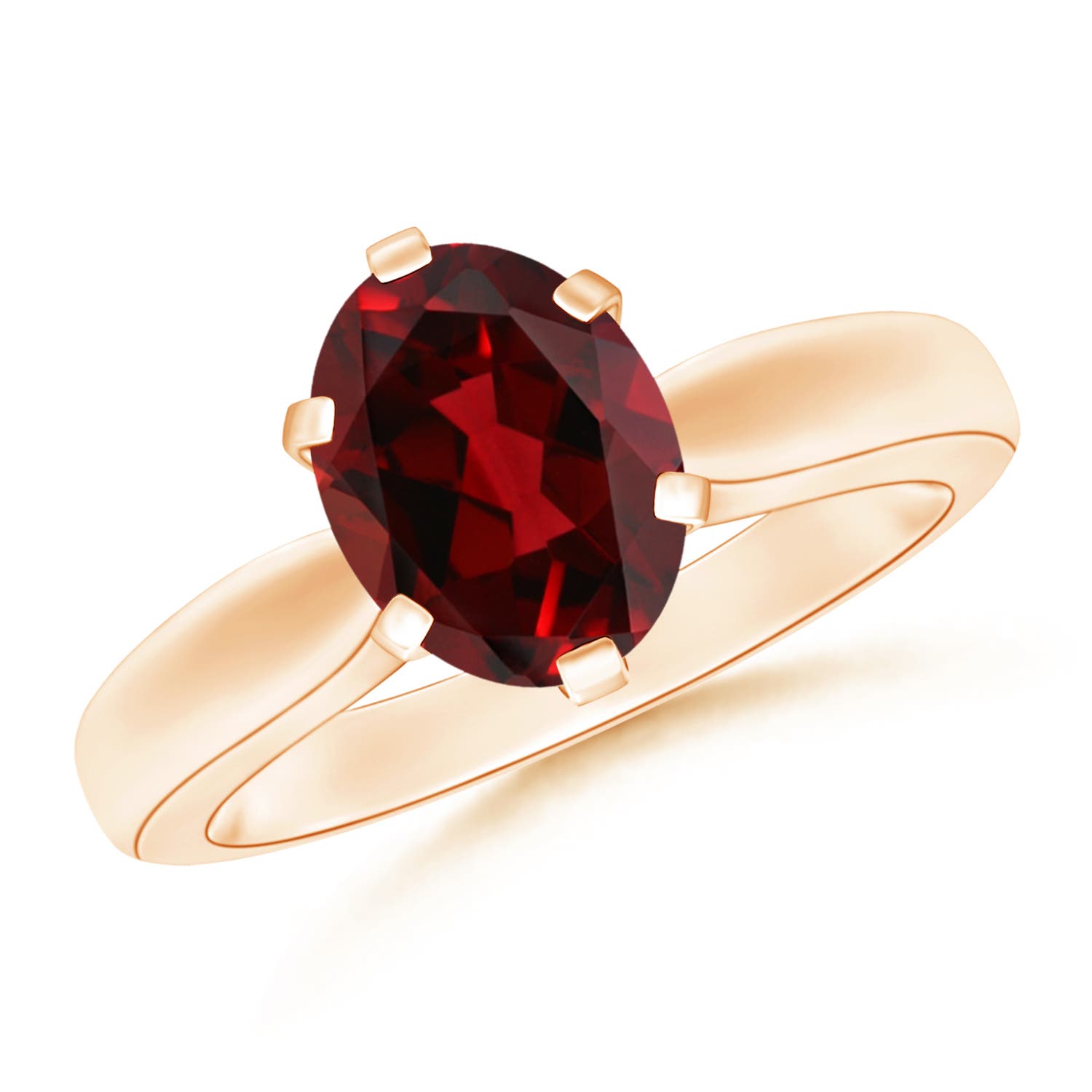 AAAA - Garnet / 2 CT / 14 KT Rose Gold