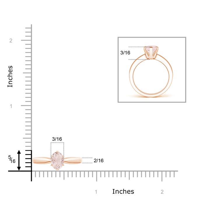 A - Morganite / 0.7 CT / 14 KT Rose Gold