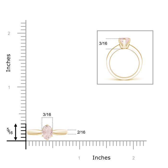 A - Morganite / 0.7 CT / 14 KT Yellow Gold