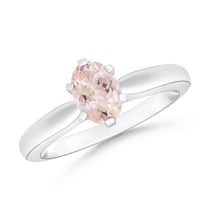 AA - Morganite / 0.7 CT / 14 KT White Gold