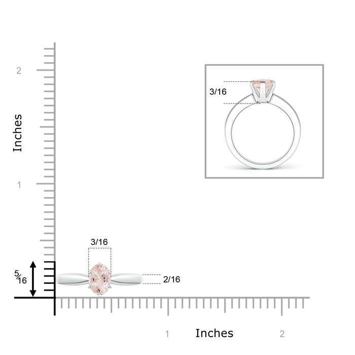 AA - Morganite / 0.7 CT / 14 KT White Gold