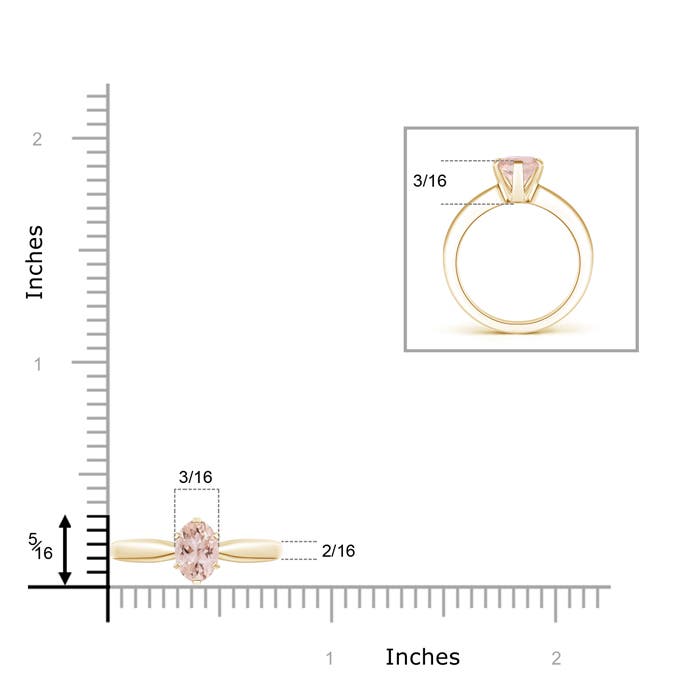 AAA - Morganite / 0.7 CT / 14 KT Yellow Gold