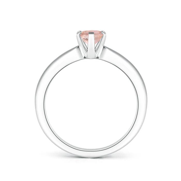 AAAA - Morganite / 0.7 CT / 14 KT White Gold