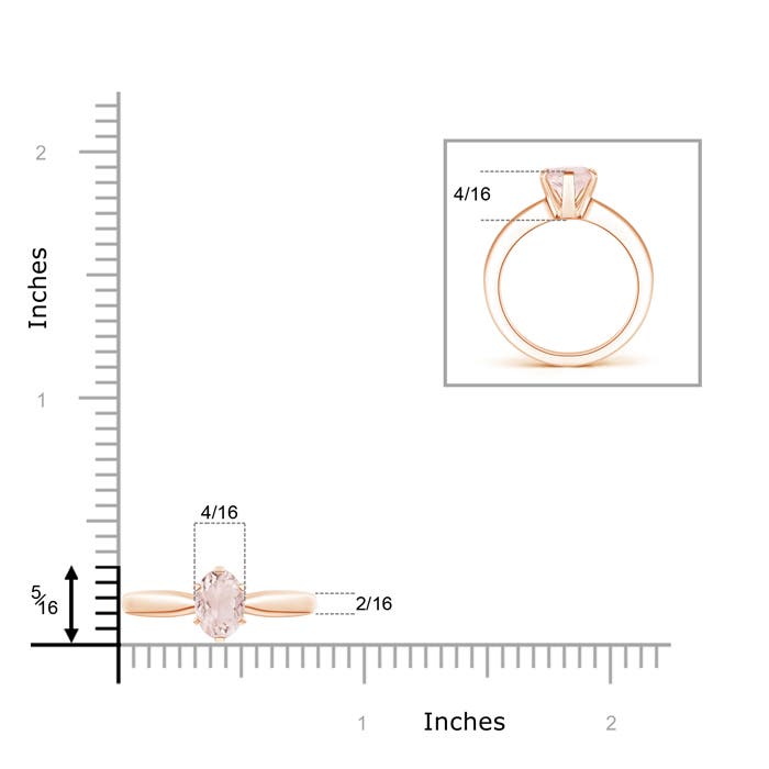 A - Morganite / 1.1 CT / 14 KT Rose Gold