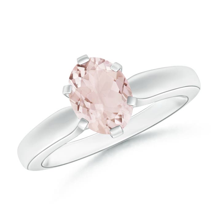 A - Morganite / 1.1 CT / 14 KT White Gold