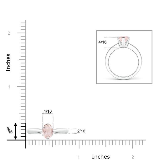 A - Morganite / 1.1 CT / 14 KT White Gold