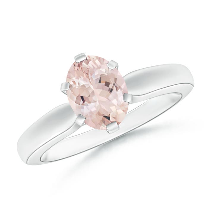 AA - Morganite / 1.1 CT / 14 KT White Gold