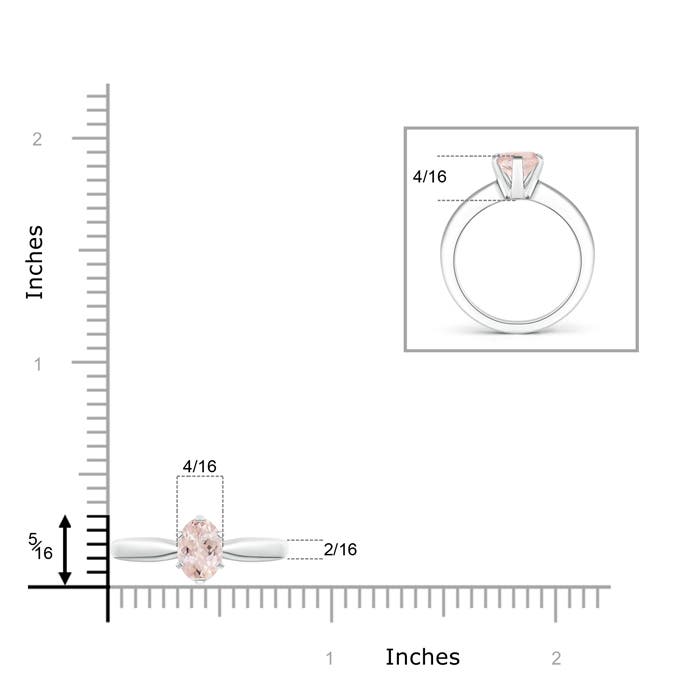 AA - Morganite / 1.1 CT / 14 KT White Gold