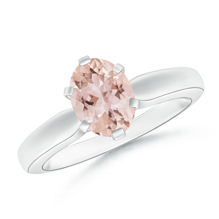 AAA - Morganite / 1.1 CT / 14 KT White Gold