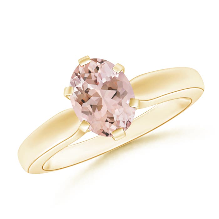 AAAA - Morganite / 1.1 CT / 14 KT Yellow Gold