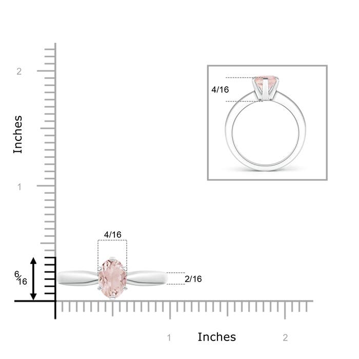 A - Morganite / 1.65 CT / 14 KT White Gold