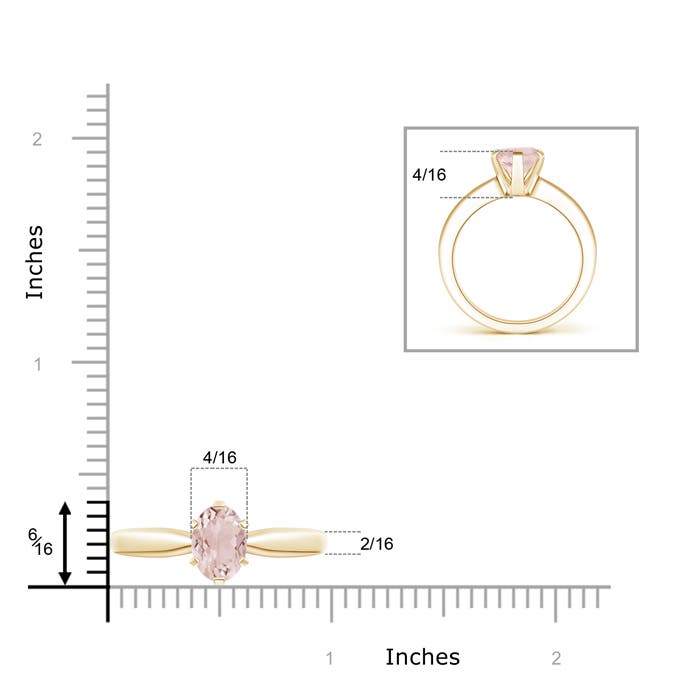 A - Morganite / 1.65 CT / 14 KT Yellow Gold