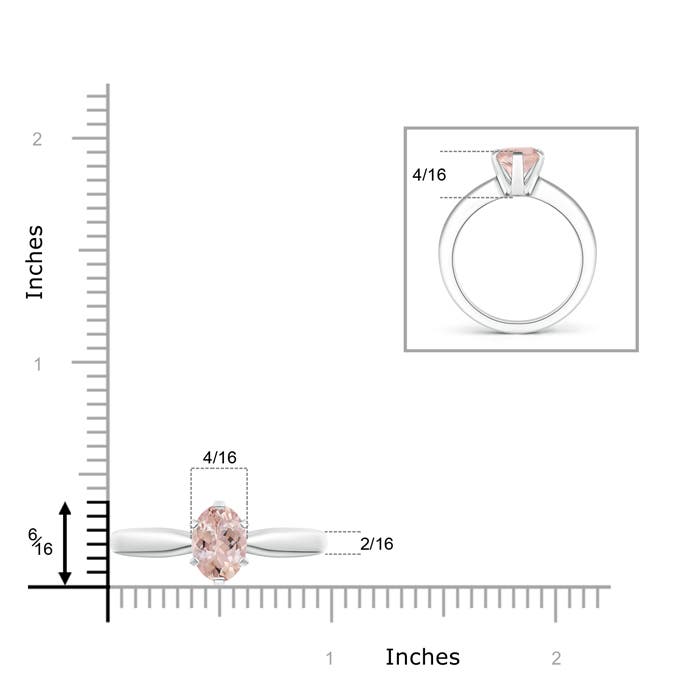 AA - Morganite / 1.65 CT / 14 KT White Gold