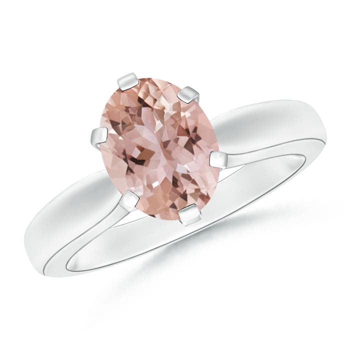 AAA - Morganite / 1.65 CT / 14 KT White Gold