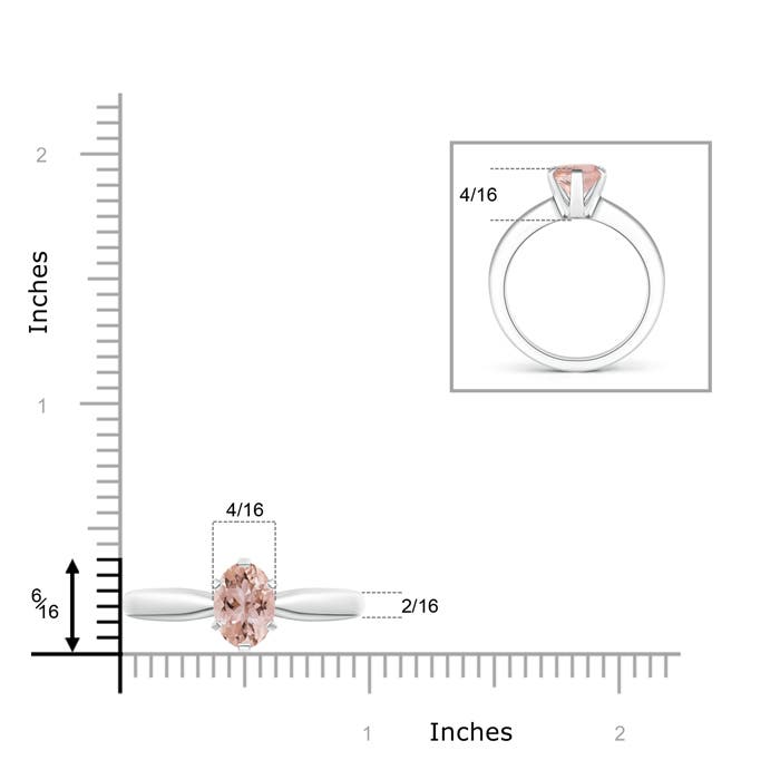 AAA - Morganite / 1.65 CT / 14 KT White Gold