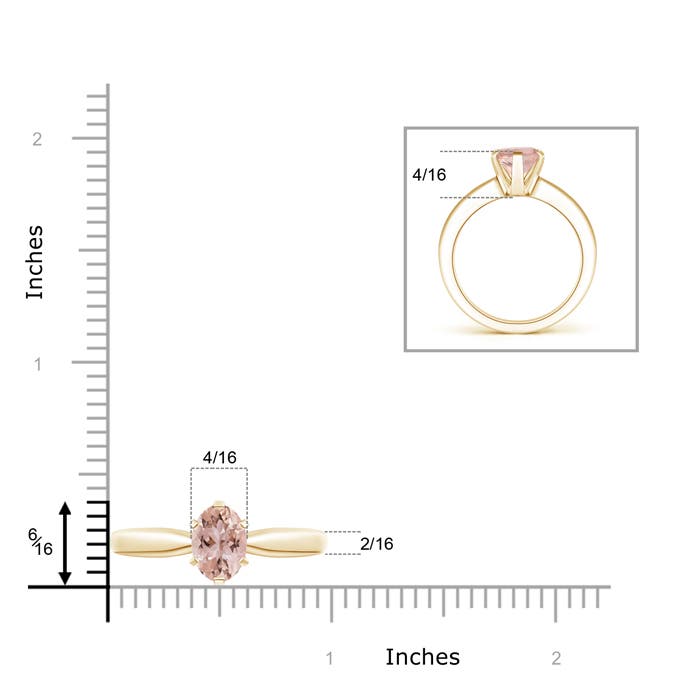 AAA - Morganite / 1.65 CT / 14 KT Yellow Gold