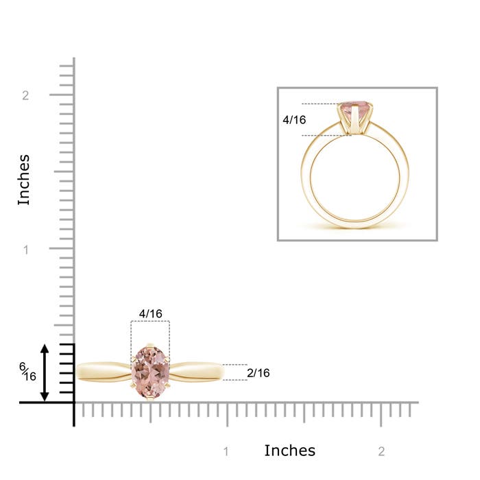 AAAA - Morganite / 1.65 CT / 14 KT Yellow Gold