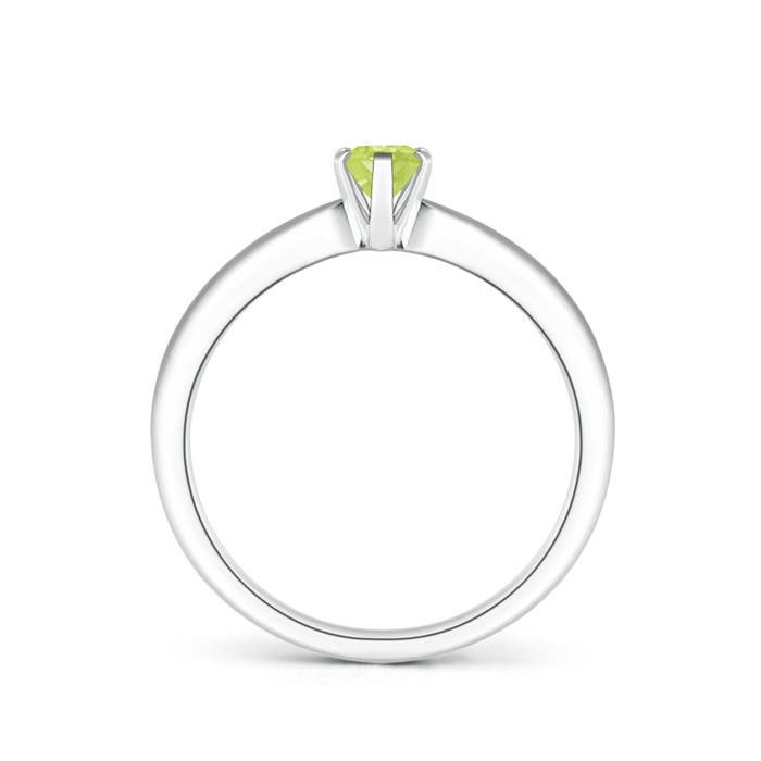 A - Peridot / 0.48 CT / 14 KT White Gold