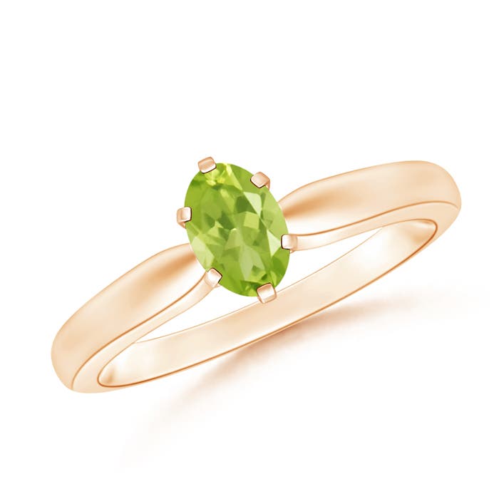 AA - Peridot / 0.48 CT / 14 KT Rose Gold