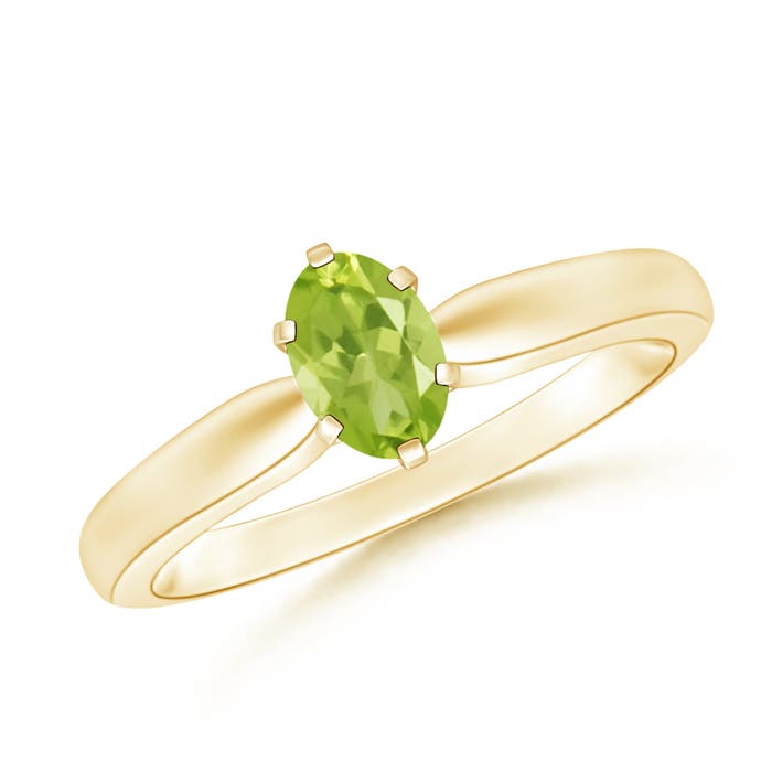 AA - Peridot / 0.48 CT / 14 KT Yellow Gold