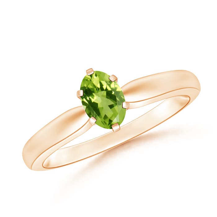 AAA - Peridot / 0.48 CT / 14 KT Rose Gold