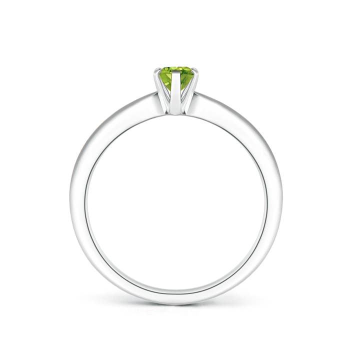 AAA - Peridot / 0.48 CT / 14 KT White Gold