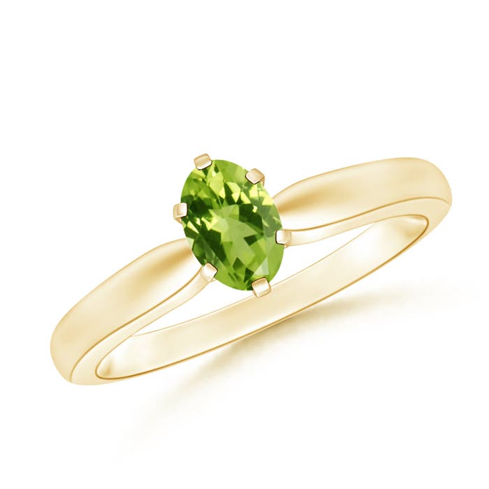 AAA - Peridot / 0.48 CT / 14 KT Yellow Gold