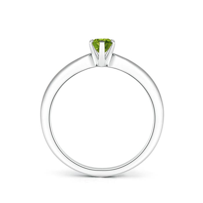 AAAA - Peridot / 0.48 CT / 14 KT White Gold