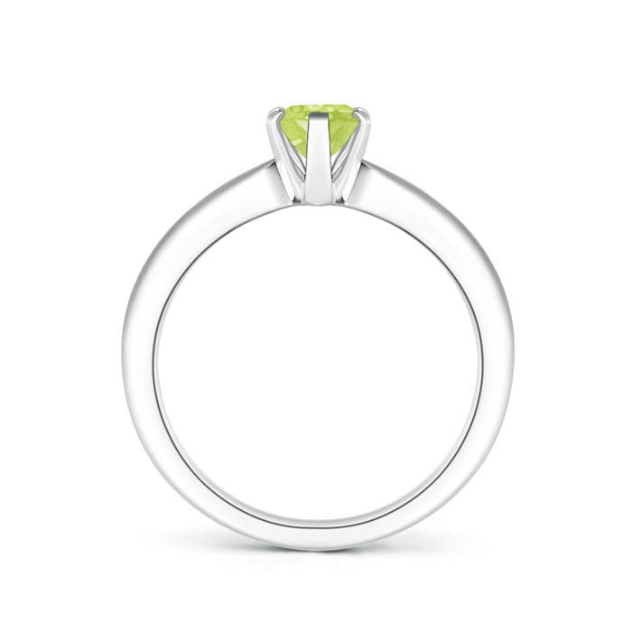 A - Peridot / 0.85 CT / 14 KT White Gold