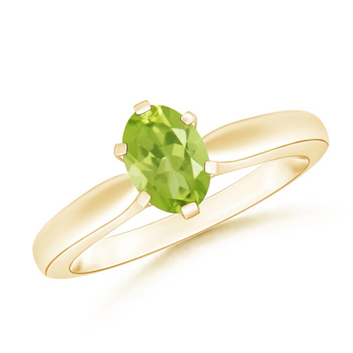 AA - Peridot / 0.85 CT / 14 KT Yellow Gold