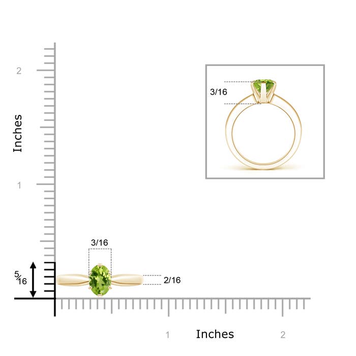 AAA - Peridot / 0.85 CT / 14 KT Yellow Gold