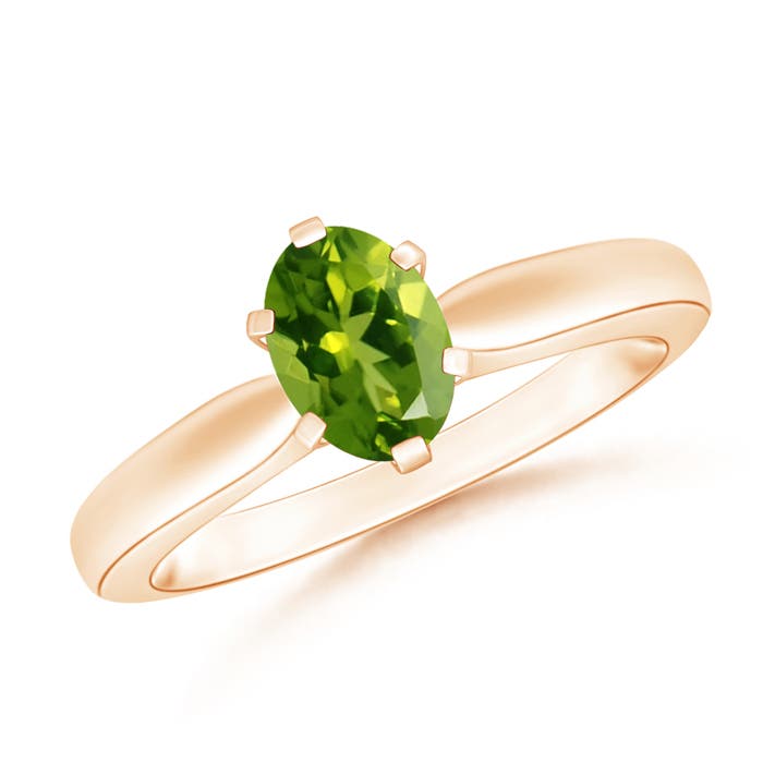 AAAA - Peridot / 0.85 CT / 14 KT Rose Gold