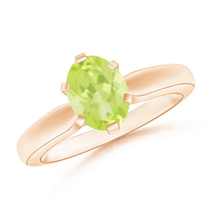 A - Peridot / 1.35 CT / 14 KT Rose Gold