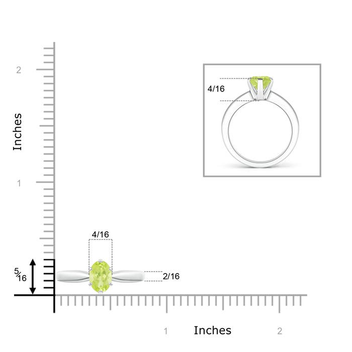 A - Peridot / 1.35 CT / 14 KT White Gold