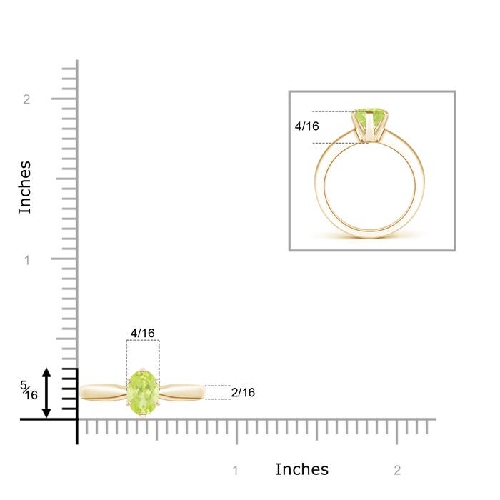 A - Peridot / 1.35 CT / 14 KT Yellow Gold