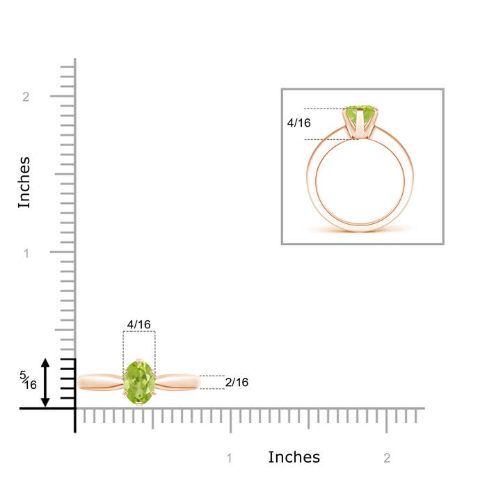 AA - Peridot / 1.35 CT / 14 KT Rose Gold