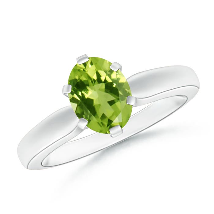 AAA - Peridot / 1.35 CT / 14 KT White Gold