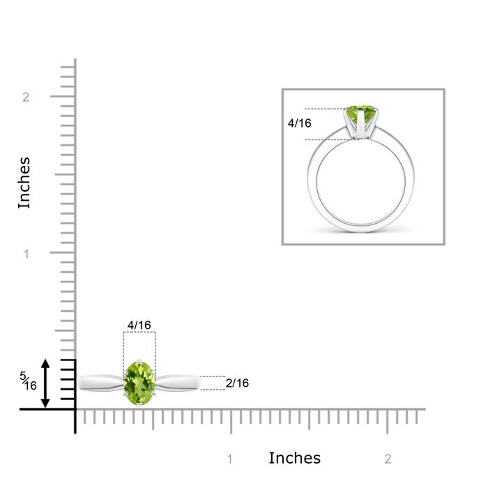 AAA - Peridot / 1.35 CT / 14 KT White Gold