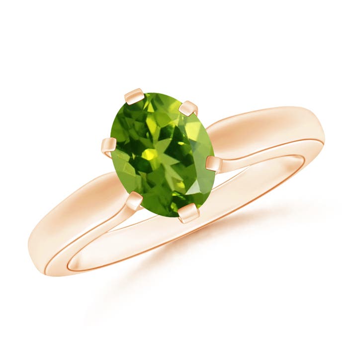 AAAA - Peridot / 1.35 CT / 14 KT Rose Gold