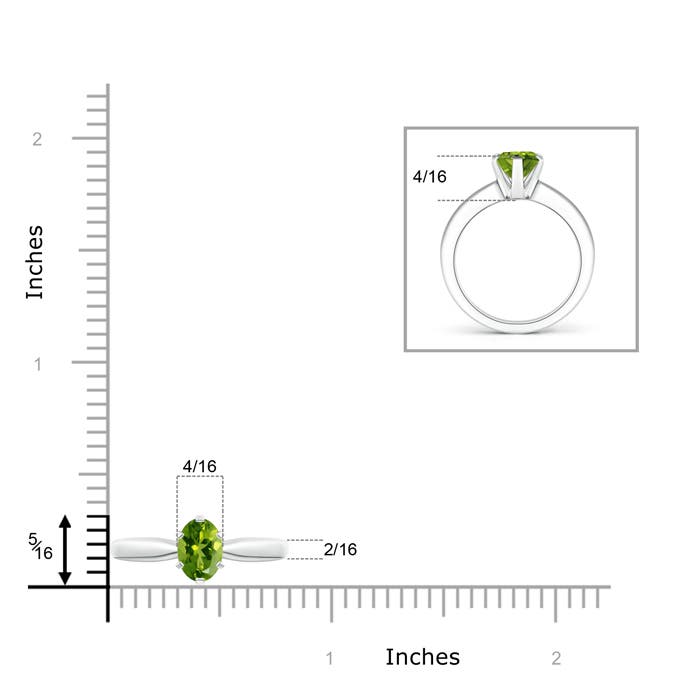 AAAA - Peridot / 1.35 CT / 14 KT White Gold