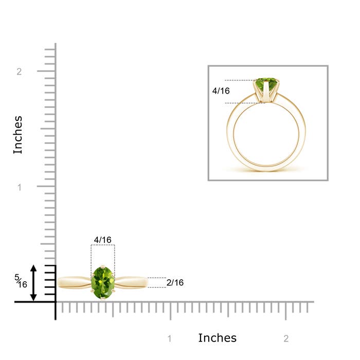 AAAA - Peridot / 1.35 CT / 14 KT Yellow Gold