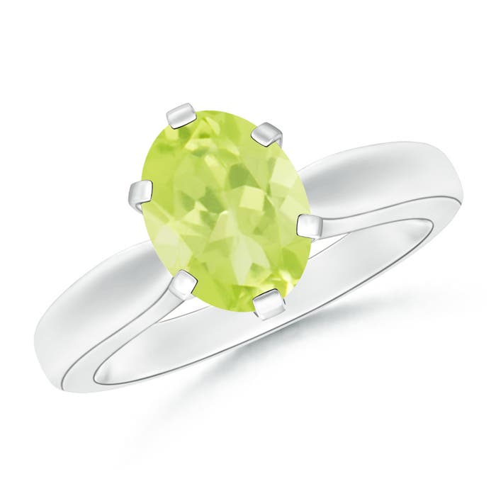 A - Peridot / 1.9 CT / 14 KT White Gold