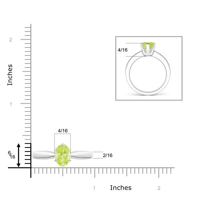 A - Peridot / 1.9 CT / 14 KT White Gold