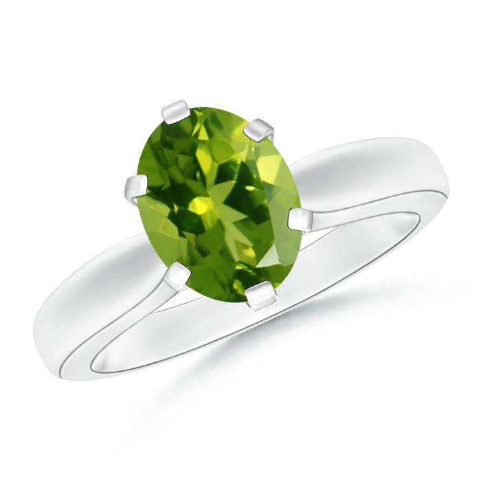 AAAA - Peridot / 1.9 CT / 14 KT White Gold