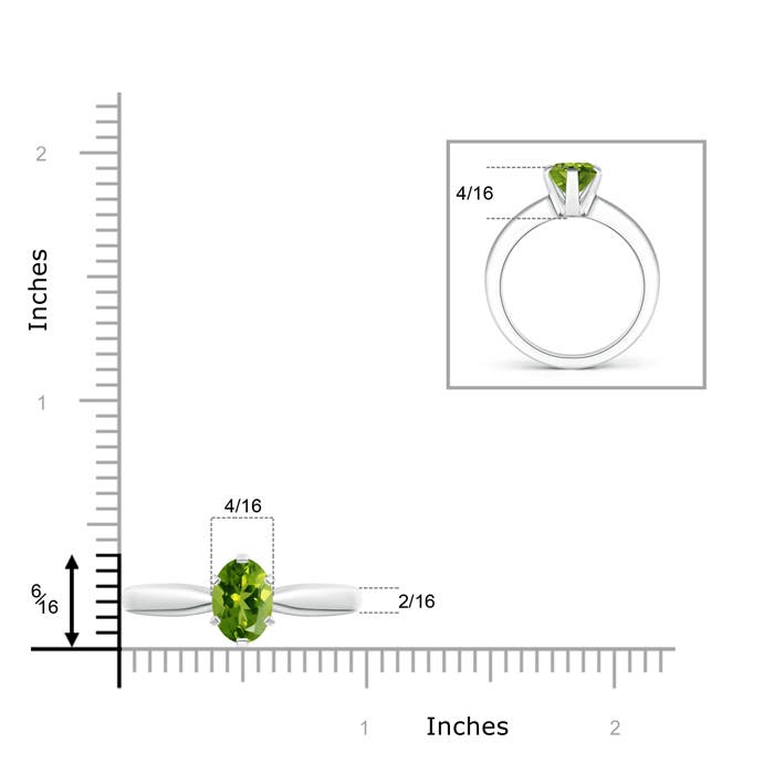 AAAA - Peridot / 1.9 CT / 14 KT White Gold