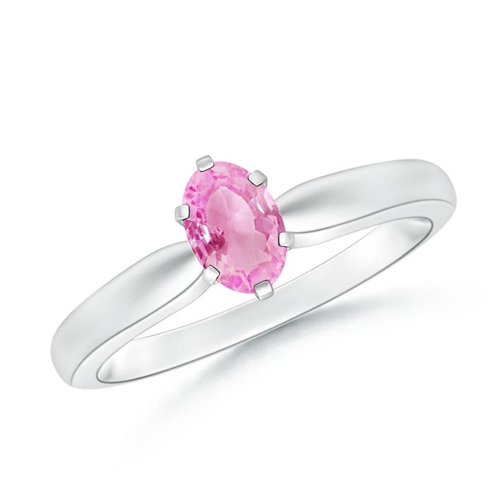 A - Pink Sapphire / 0.55 CT / 14 KT White Gold