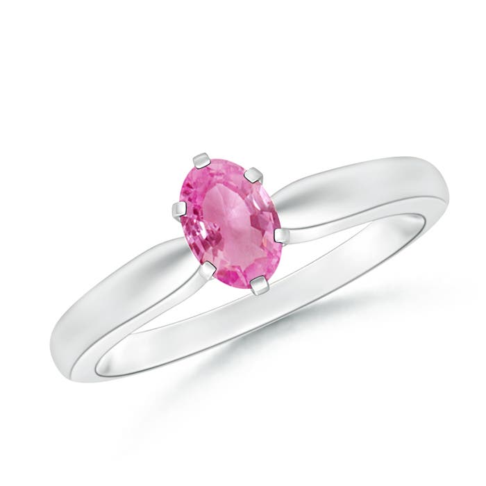 AA - Pink Sapphire / 0.55 CT / 14 KT White Gold