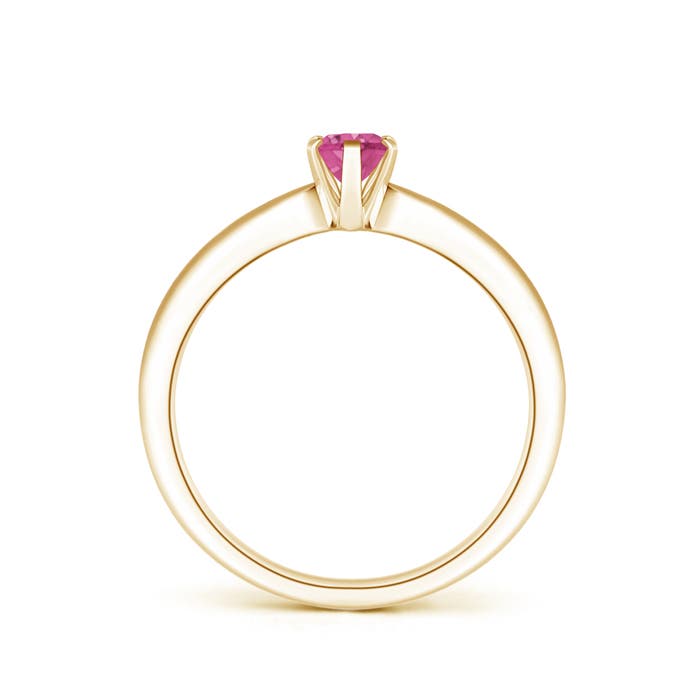 AAAA - Pink Sapphire / 0.55 CT / 14 KT Yellow Gold