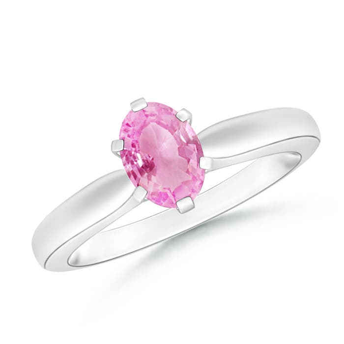 A - Pink Sapphire / 0.85 CT / 14 KT White Gold